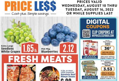 Price Less Foods Weekly Ad Flyer Specials August 10 to August 16, 2022