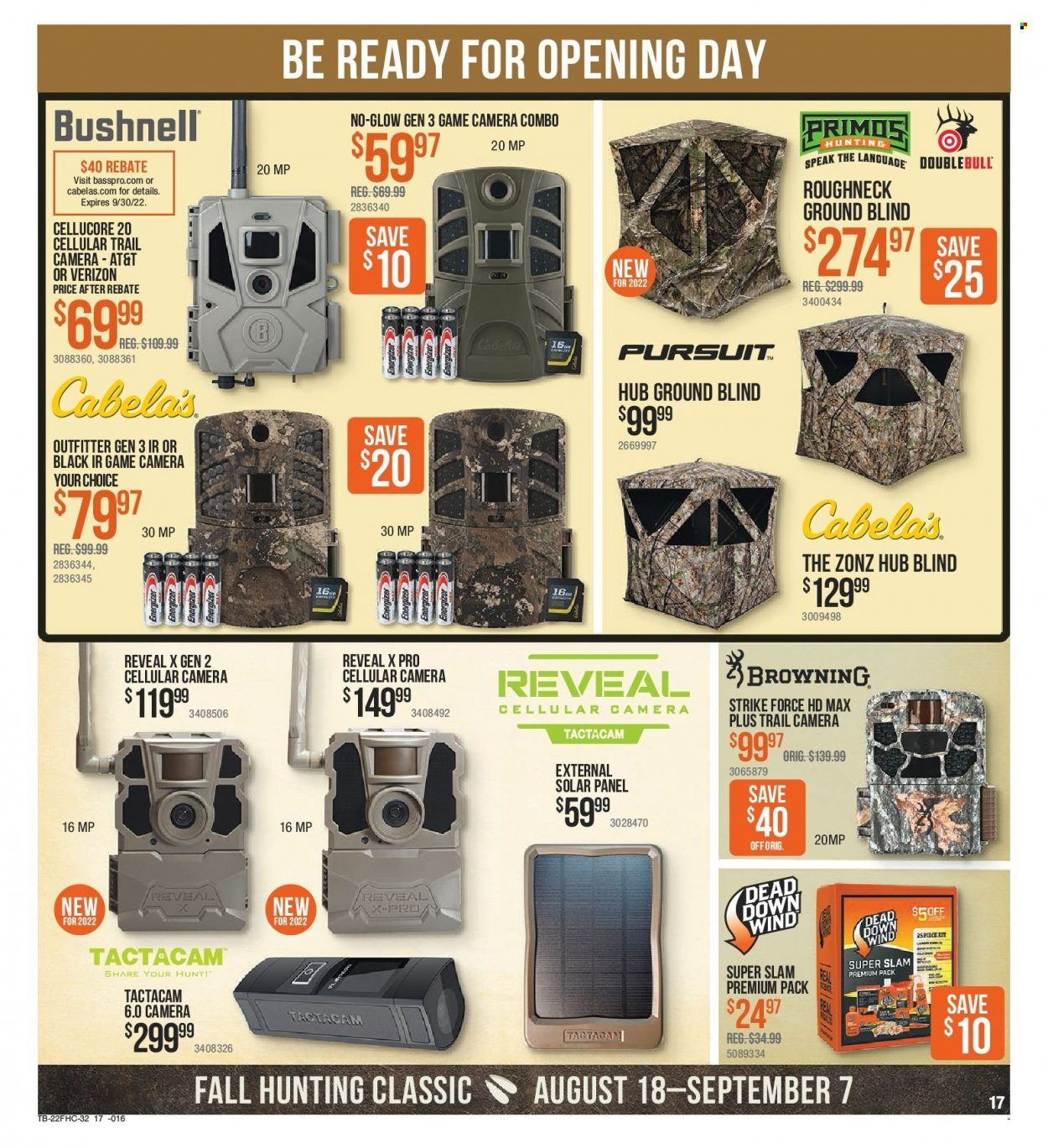 Cabela's (KY) Weekly Ad Flyer Specials August 18 to September 7, 2022