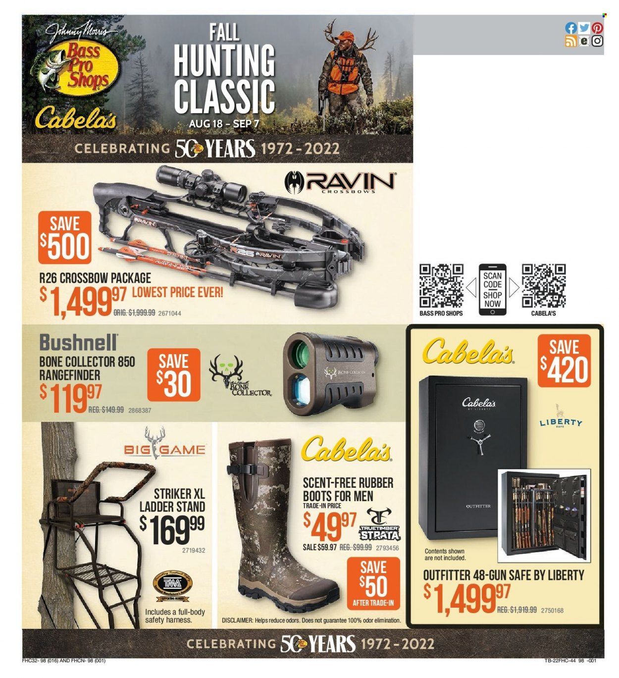 Cabela's (MI, MN, WI) Weekly Ad Flyer Specials August 18 to September 7, 2022