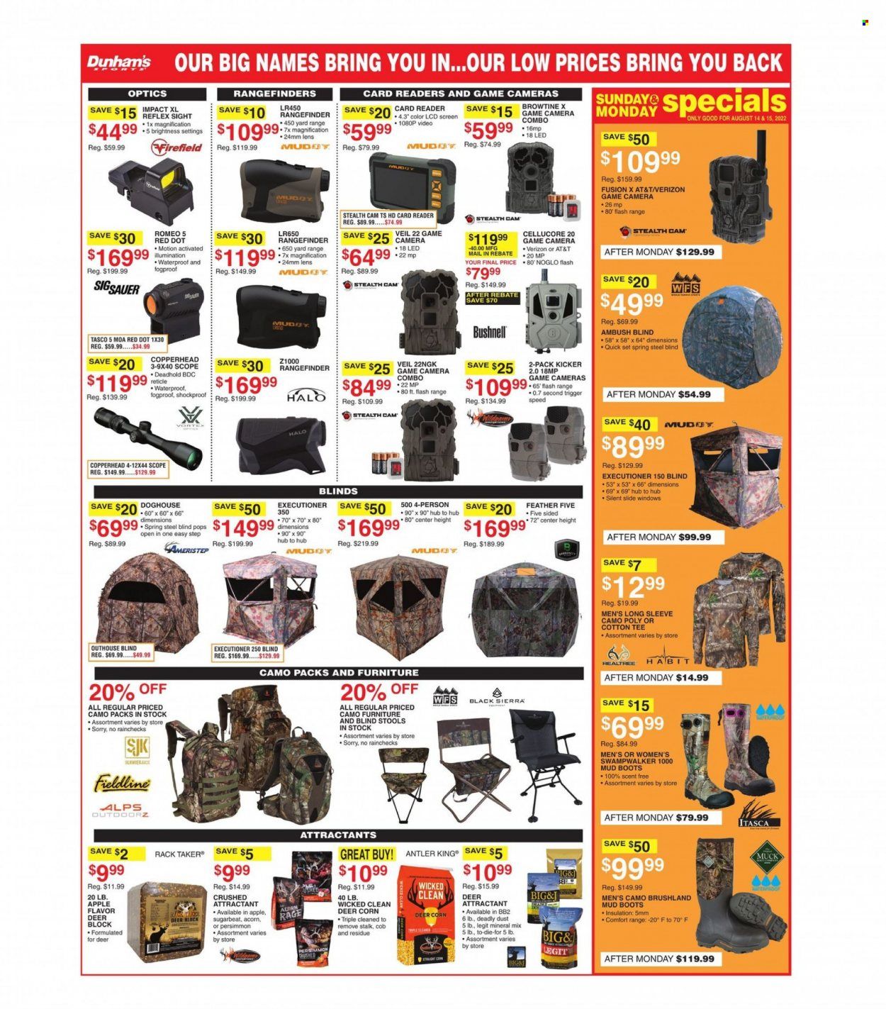 Dunham's Sports Weekly Ad Flyer Specials August 13 to August 18, 2022