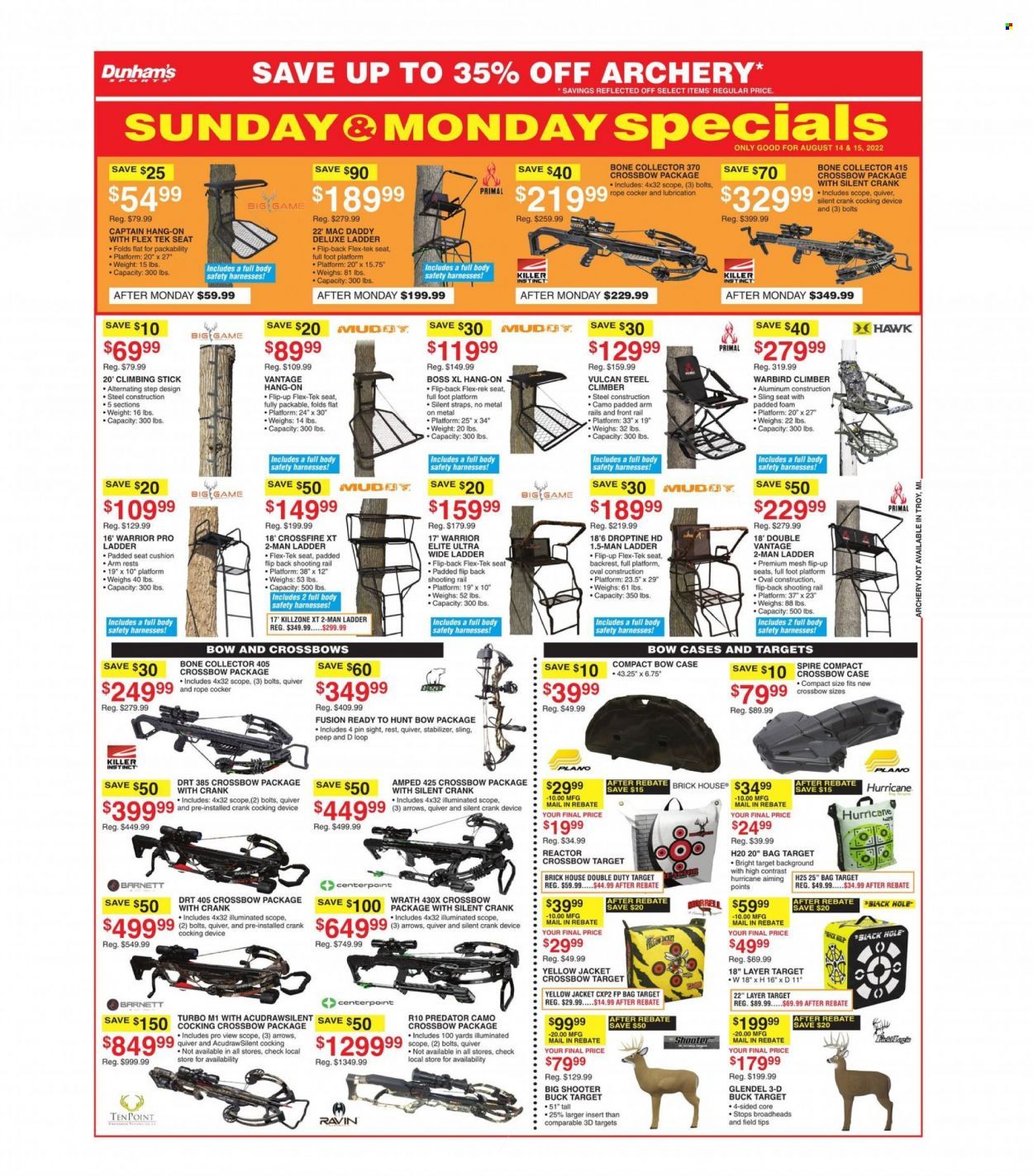Dunham's Sports (IL) Weekly Ad Flyer Specials August 13 to August 18, 2022