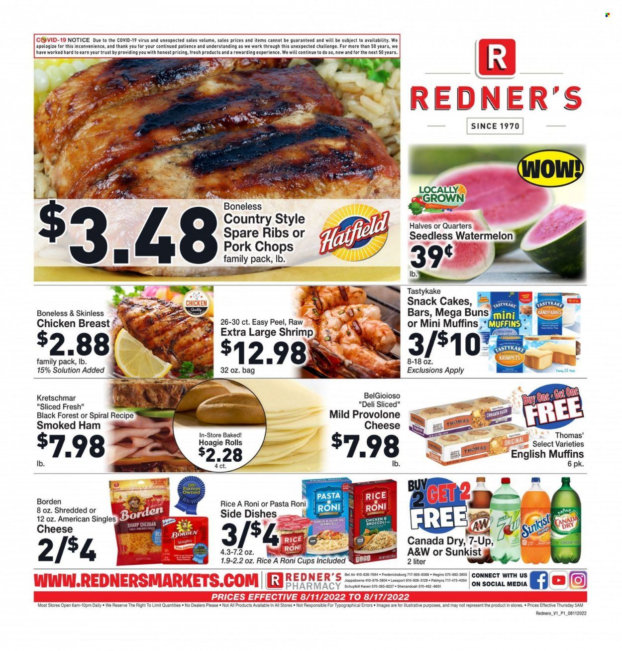 Redner's Markets (DE, MD, PA) Weekly Ad Flyer Specials August 11 to August 17, 2022
