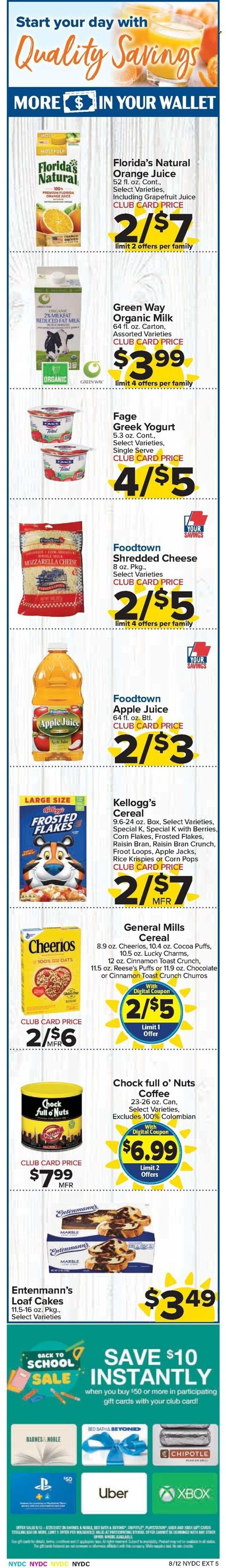 Foodtown (NJ, NY, PA) Weekly Ad Flyer Specials August 12 to August 18, 2022