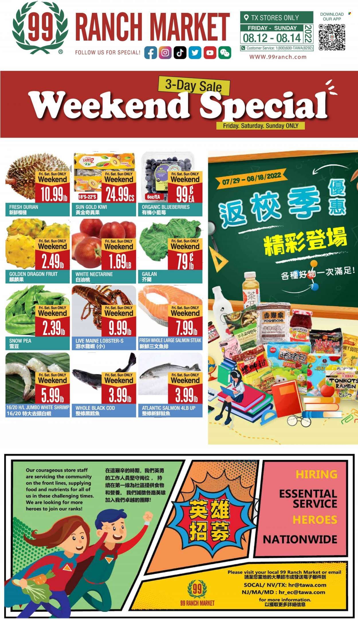 99 Ranch Market (TX) Weekly Ad Flyer Specials August 12 to August 18, 2022