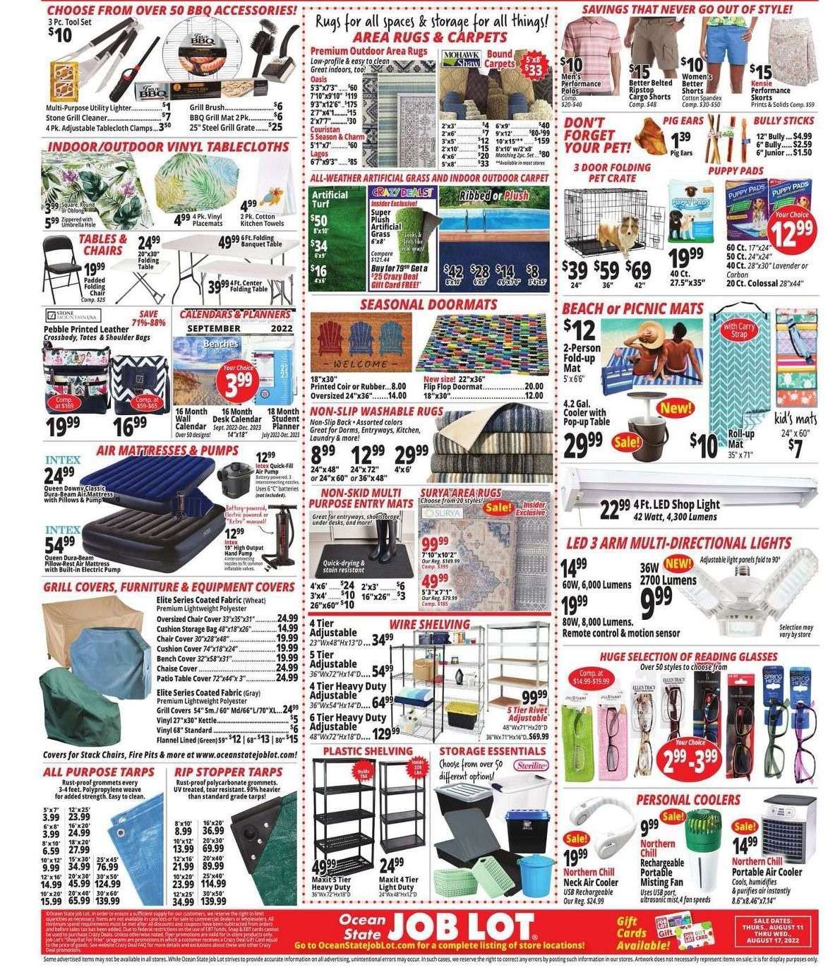 Ocean State Job Lot (CT, MA, ME, NH, NY, RI, VT) Weekly Ad Flyer Specials August 11 to August 17, 2022