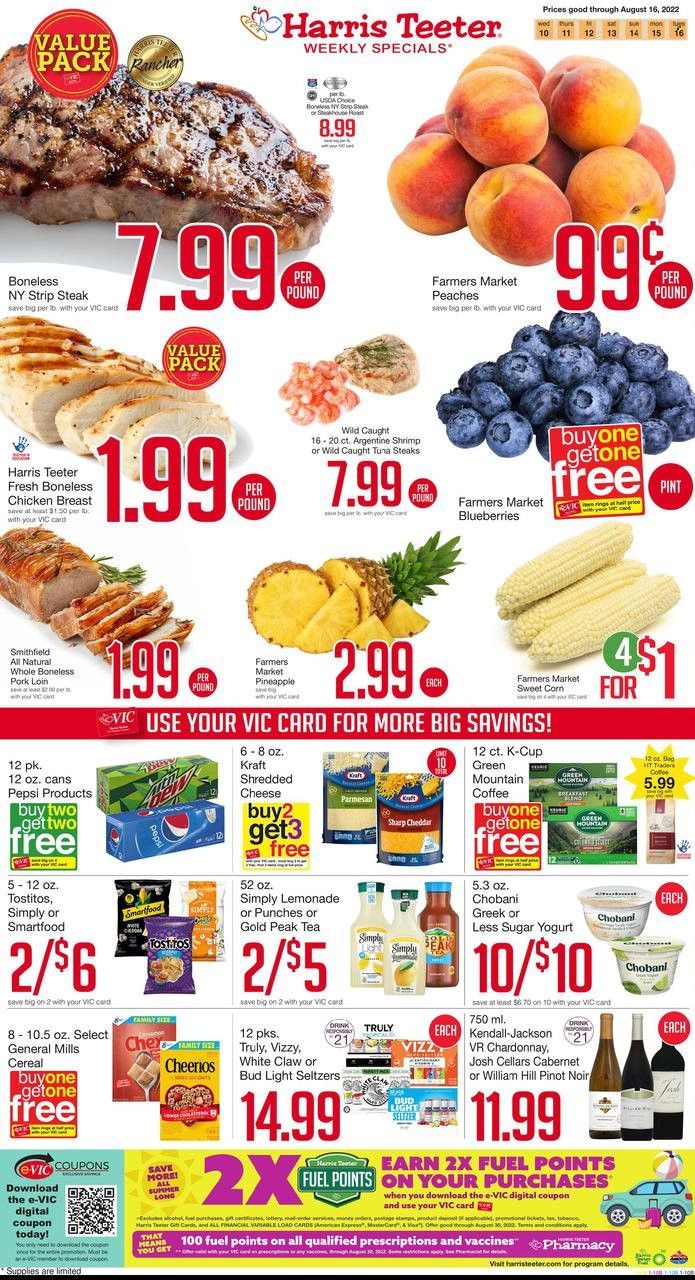 Harris Teeter Weekly Ad Flyer Specials August 10 to August 16, 2022