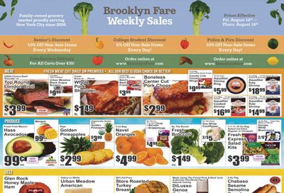 Brooklyn Fare (NY) Weekly Ad Flyer Specials August 12 to August 18, 2022