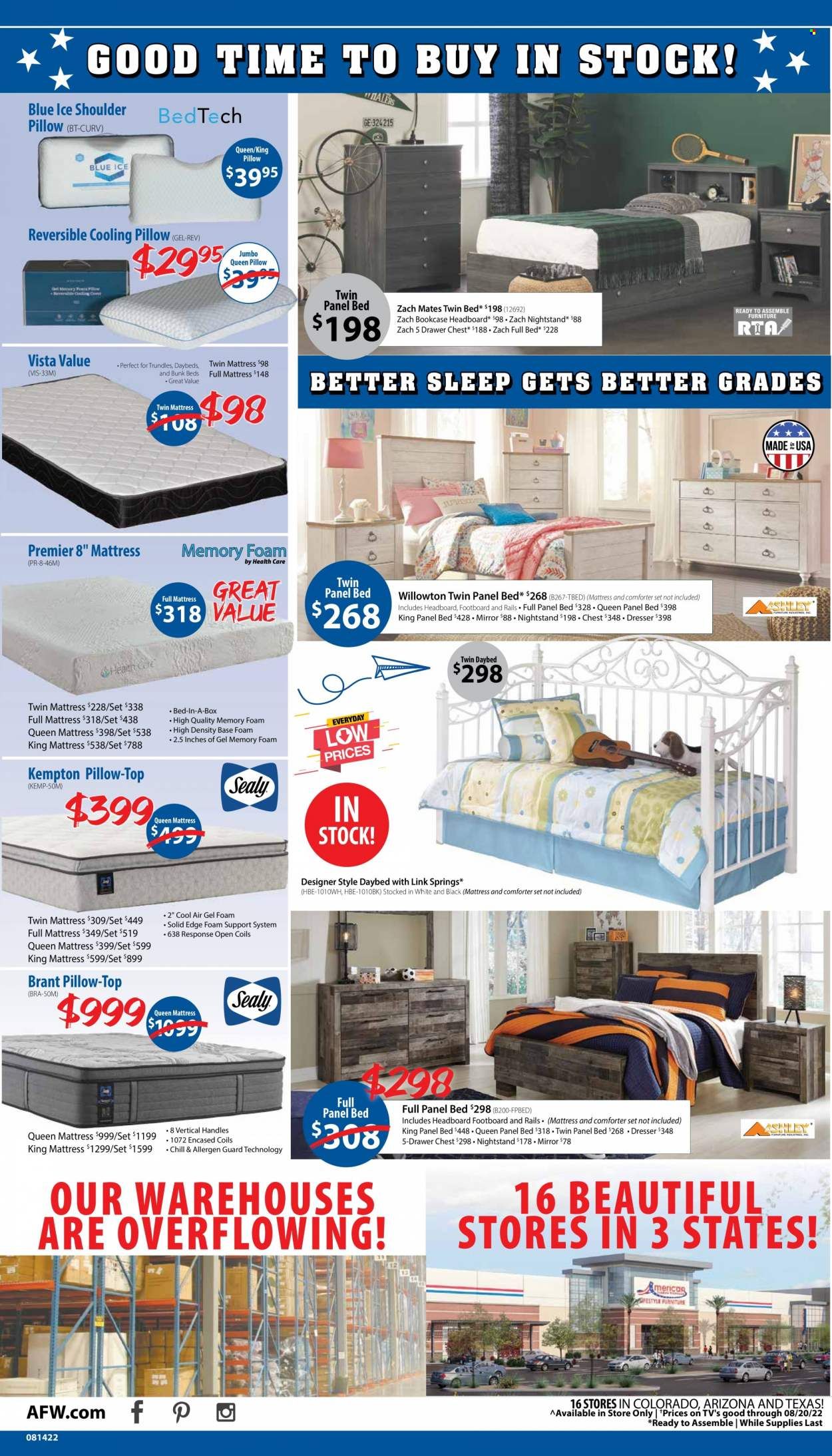 American Furniture Warehouse (AZ, CO, TX) Weekly Ad Flyer Specials August 14 to August 20, 2022