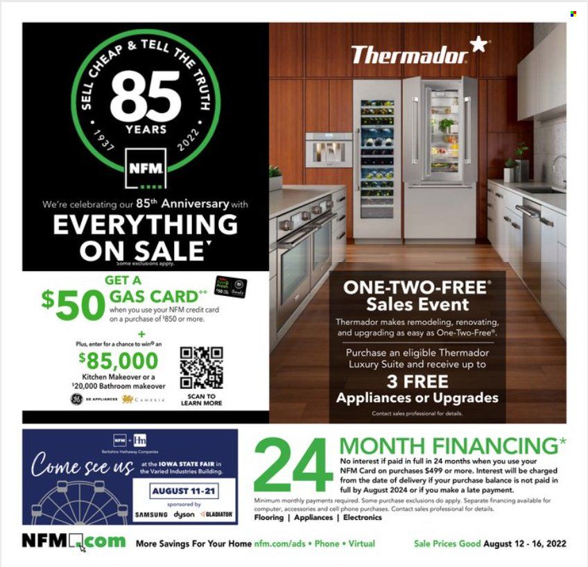 Nebraska Furniture Mart (IA, KS, NE, TX) Weekly Ad Flyer Specials August 12 to August 16, 2022