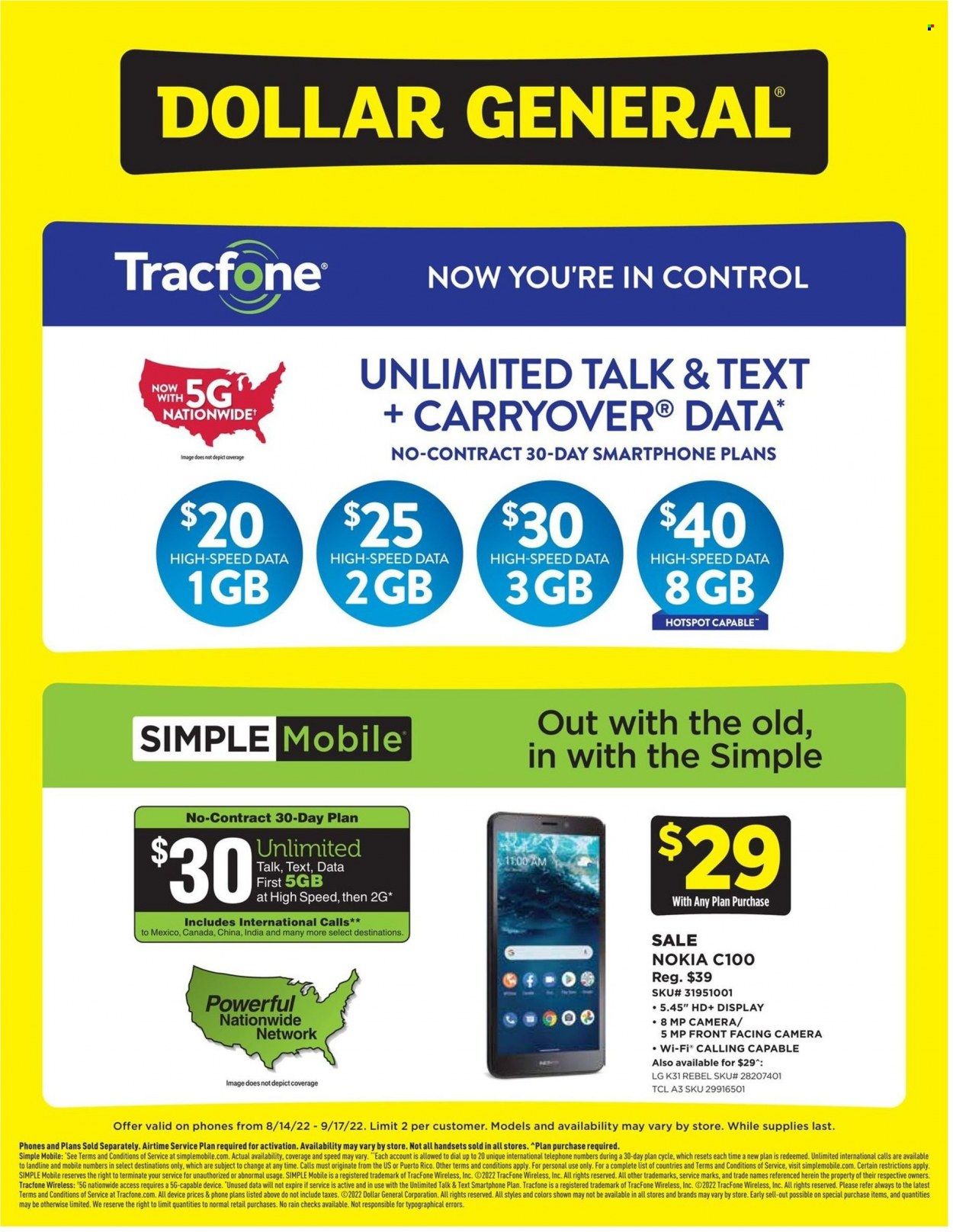 Dollar General Weekly Ad Flyer Specials August 14 to September 17, 2022