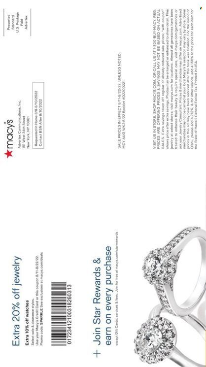 Macy's Weekly Ad Flyer Specials August 11 to August 22, 2022