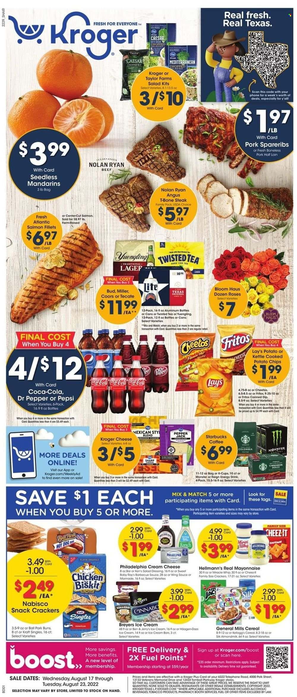 Kroger (GA, IL, LA, MI, OK, SC, TN, TX, VA) Weekly Ad Flyer Specials August 17 to August 23, 2022