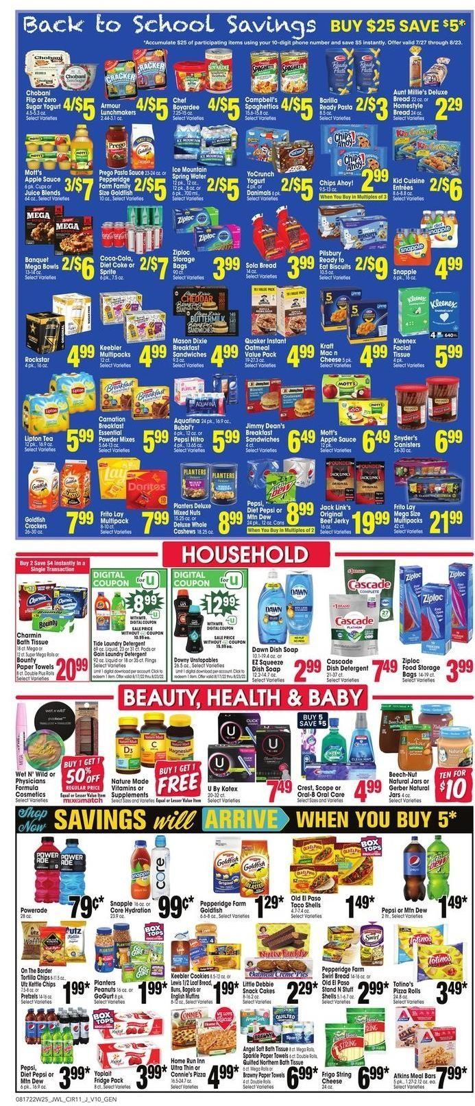 Jewel Osco (IN) Weekly Ad Flyer Specials August 17 to August 23, 2022
