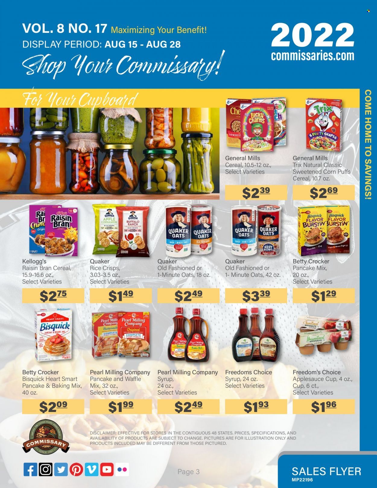 Commissary Weekly Ad Flyer Specials August 15 to August 28, 2022