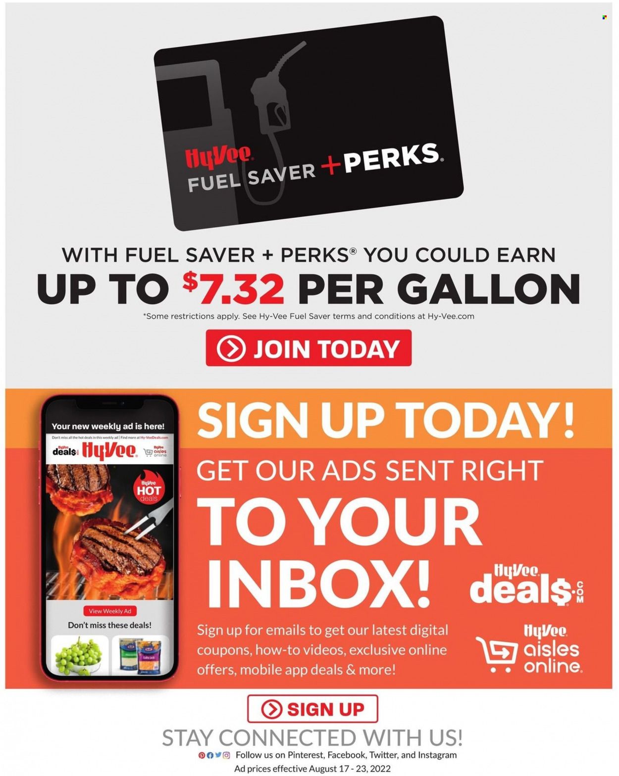 Hy-Vee (IA, IL, MN, MO, SD) Weekly Ad Flyer Specials August 17 to August 23, 2022