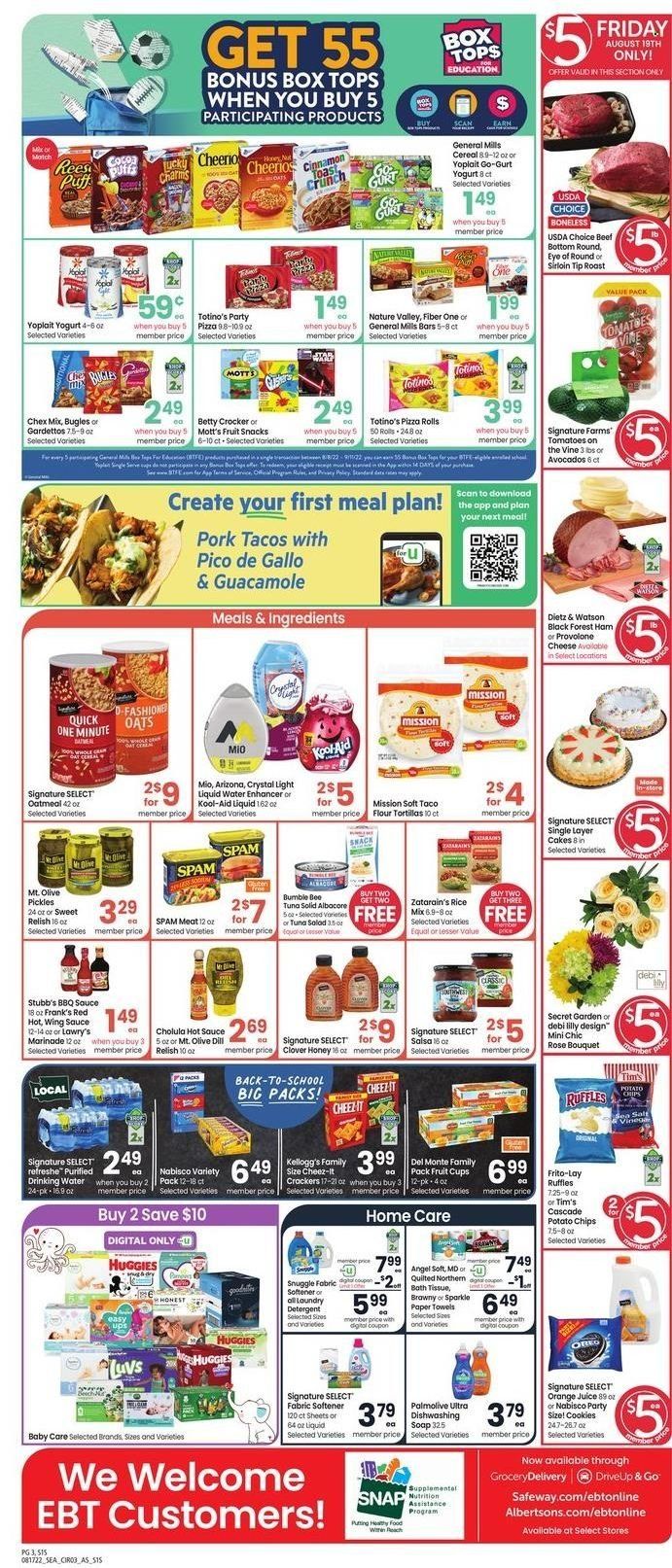 Safeway (WA) Weekly Ad Flyer Specials August 17 to August 23, 2022