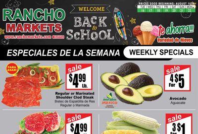 Rancho Markets (UT) Weekly Ad Flyer Specials August 16 to August 22, 2022
