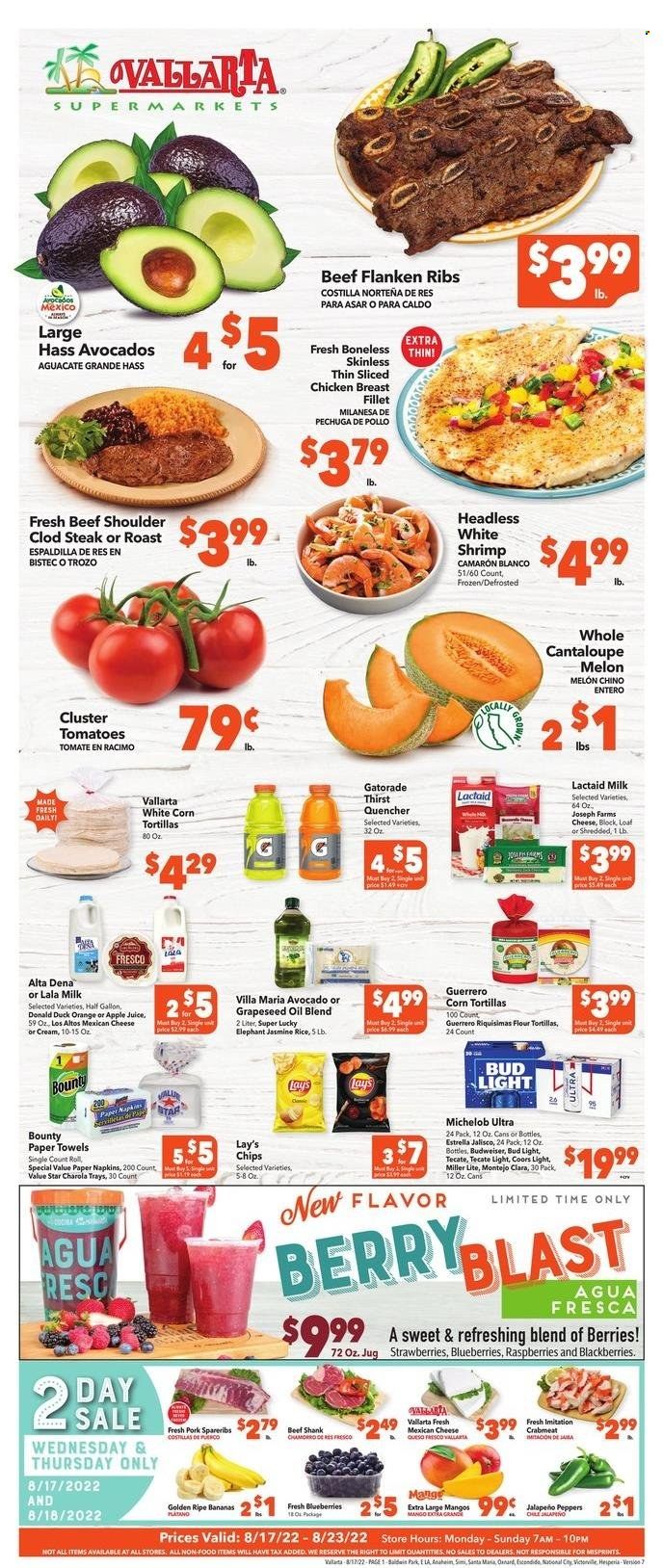 Vallarta (CA) Weekly Ad Flyer Specials August 17 to August 23, 2022