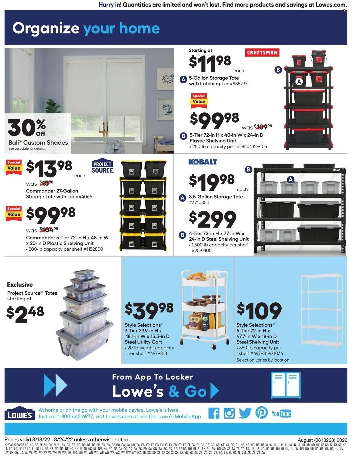 Lowe's Weekly Ad Flyer Specials August 18 to August 24, 2022