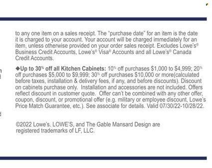 Lowe's Weekly Ad Flyer Specials August 18 to August 24, 2022
