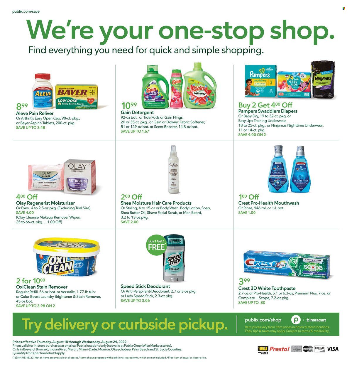 Publix (AL, FL, GA, NC, SC, TN) Weekly Ad Flyer Specials August 18 to August 24, 2022