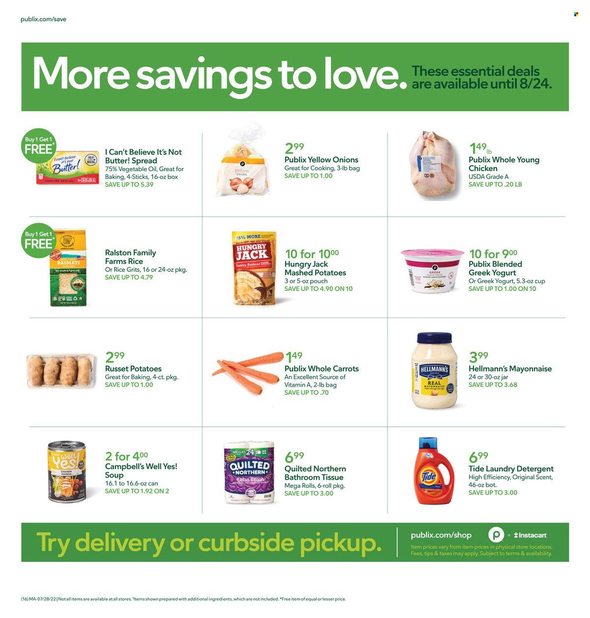 Publix (AL, FL, GA, NC, SC, TN) Weekly Ad Flyer Specials August 18 to August 24, 2022