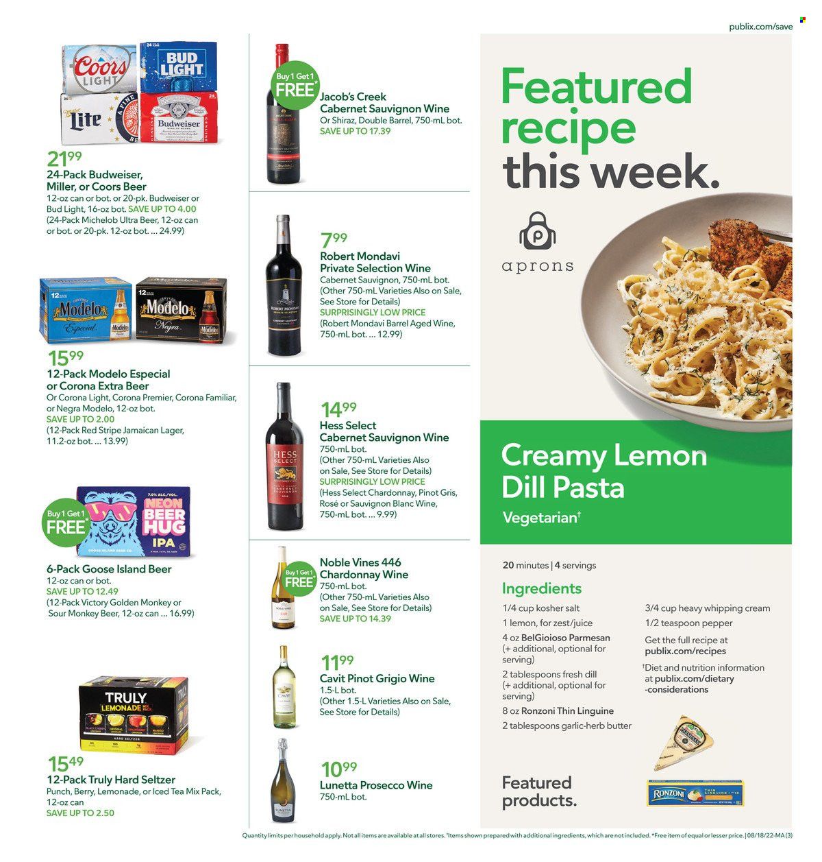 Publix (AL, FL, GA, NC, SC, TN) Weekly Ad Flyer Specials August 18 to August 24, 2022