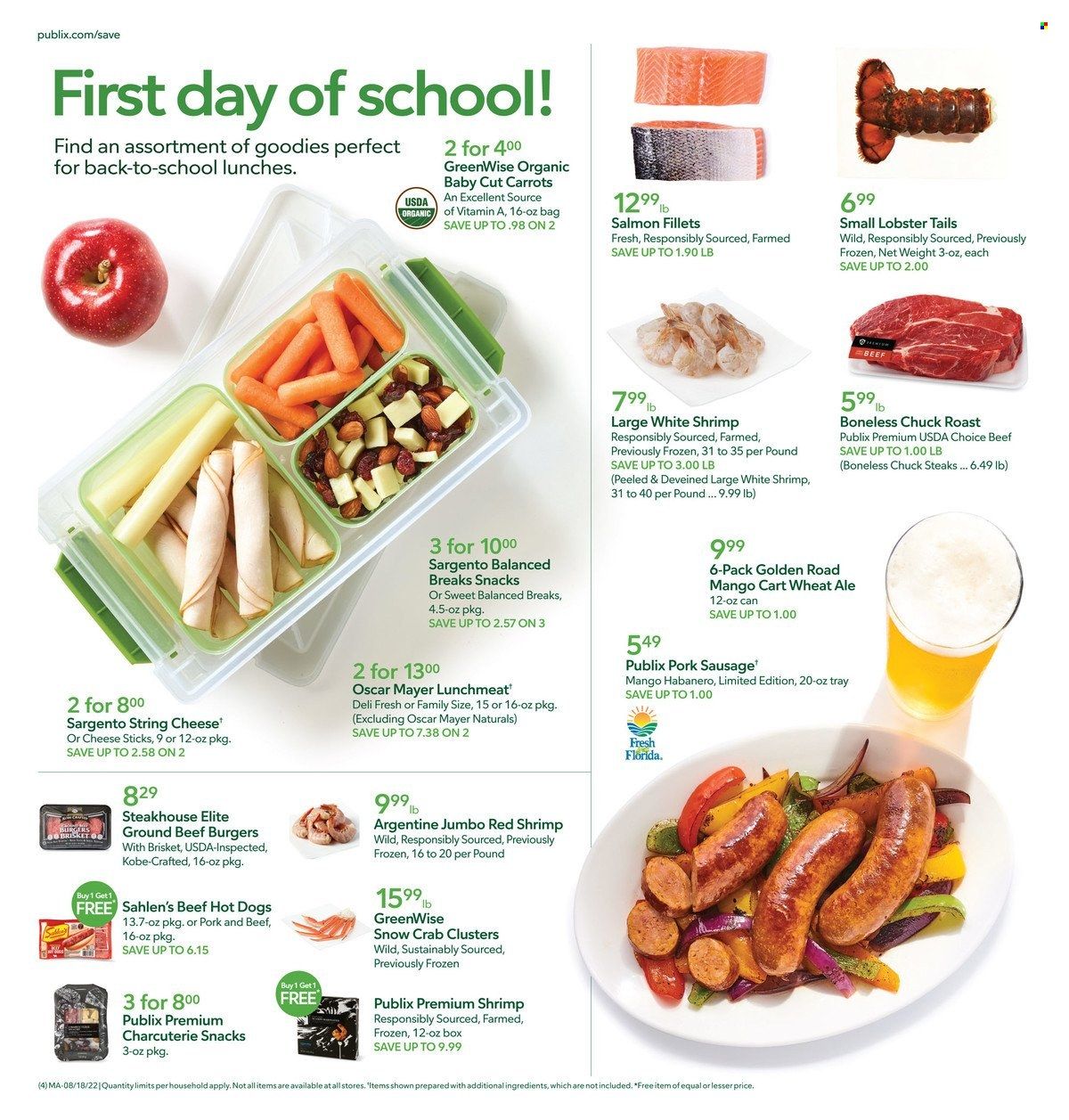 Publix (AL, FL, GA, NC, SC, TN) Weekly Ad Flyer Specials August 18 to August 24, 2022