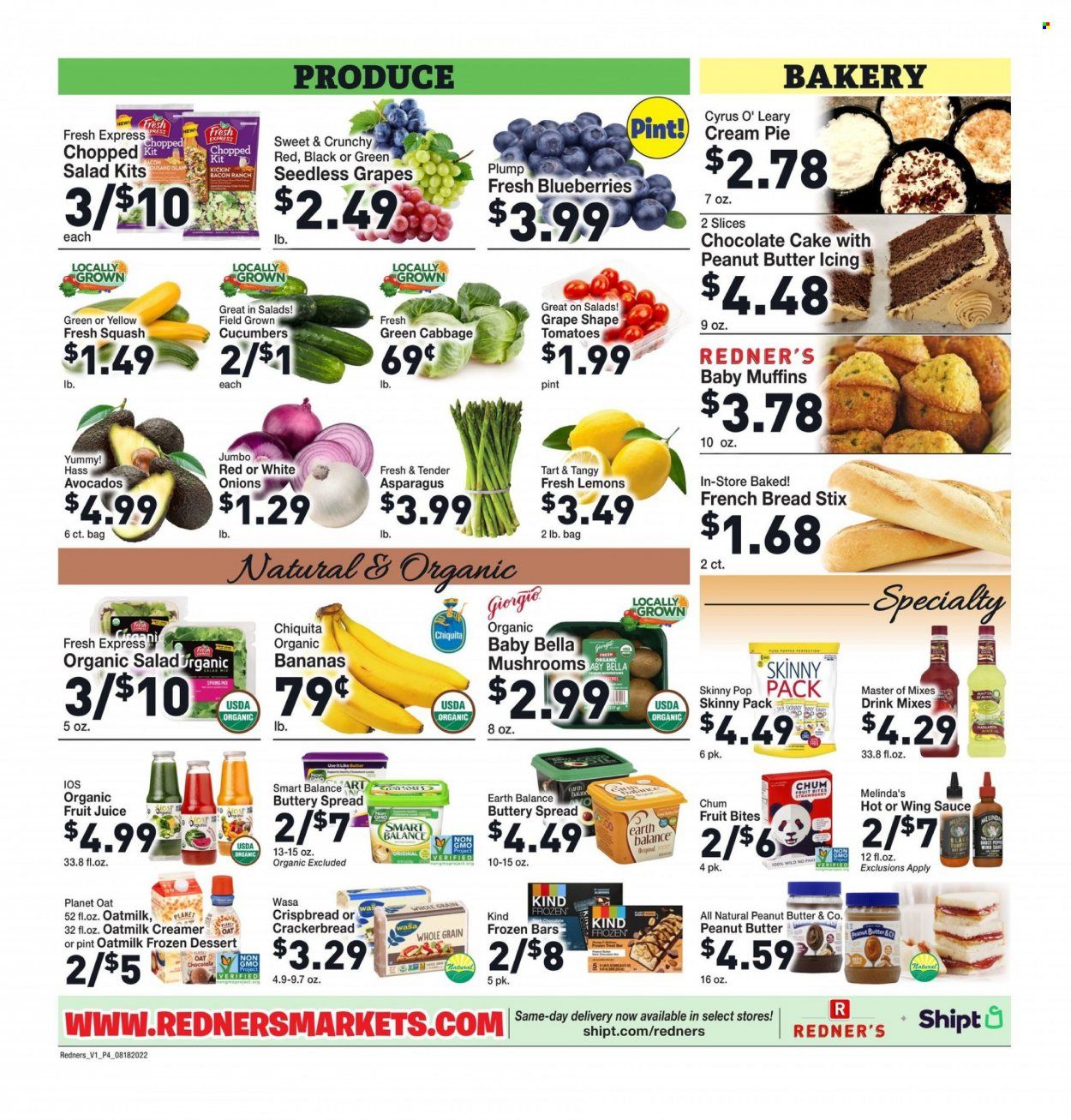 Redner's Markets (DE, MD, PA) Weekly Ad Flyer Specials August 18 to August 24, 2022