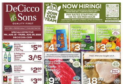 DeCicco & Sons (NY) Weekly Ad Flyer Specials August 19 to August 25, 2022