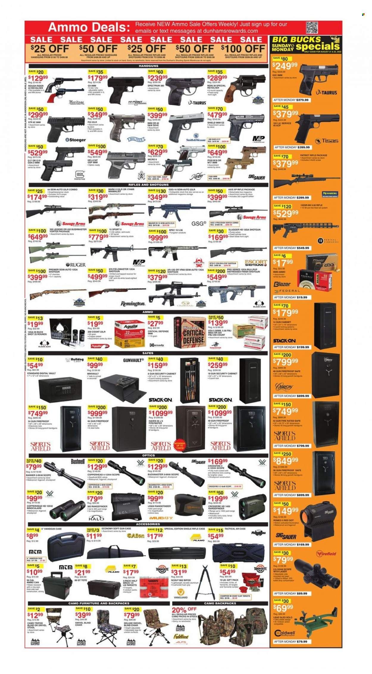 Dunham's Sports (MI, WI) Weekly Ad Flyer Specials August 20 to August 25, 2022