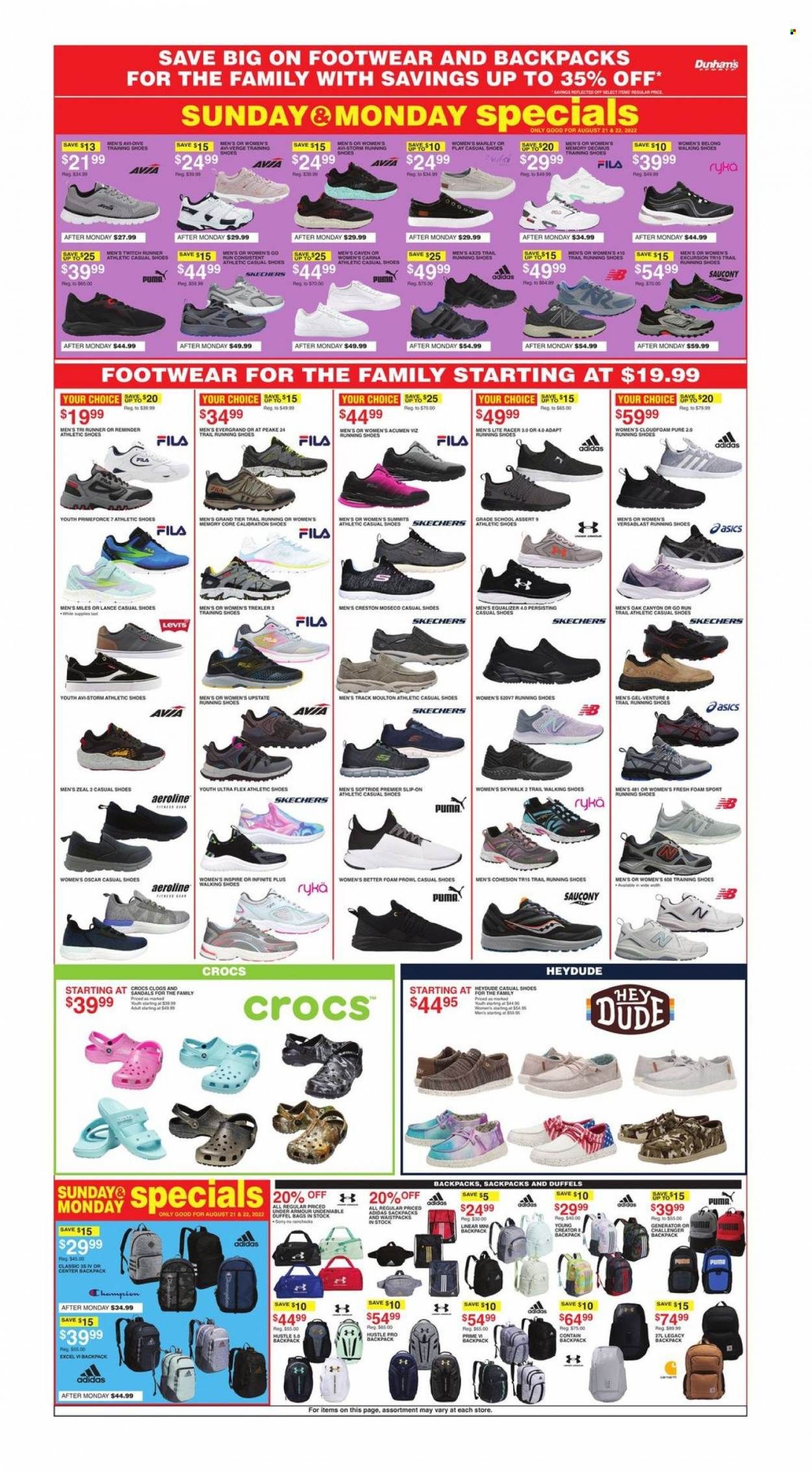 Dunham's Sports Weekly Ad Flyer Specials August 20 to August 25, 2022