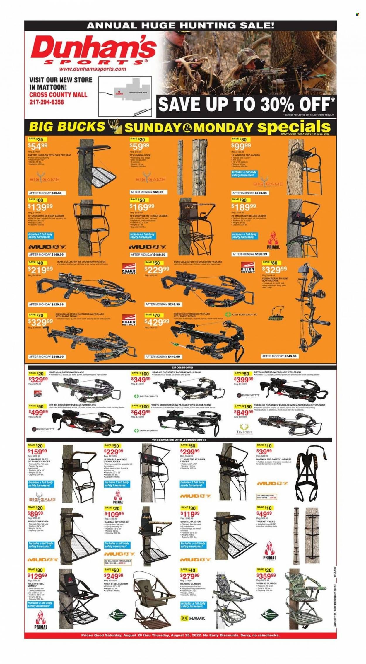 Dunham's Sports (IL) Weekly Ad Flyer Specials August 20 to August 25, 2022