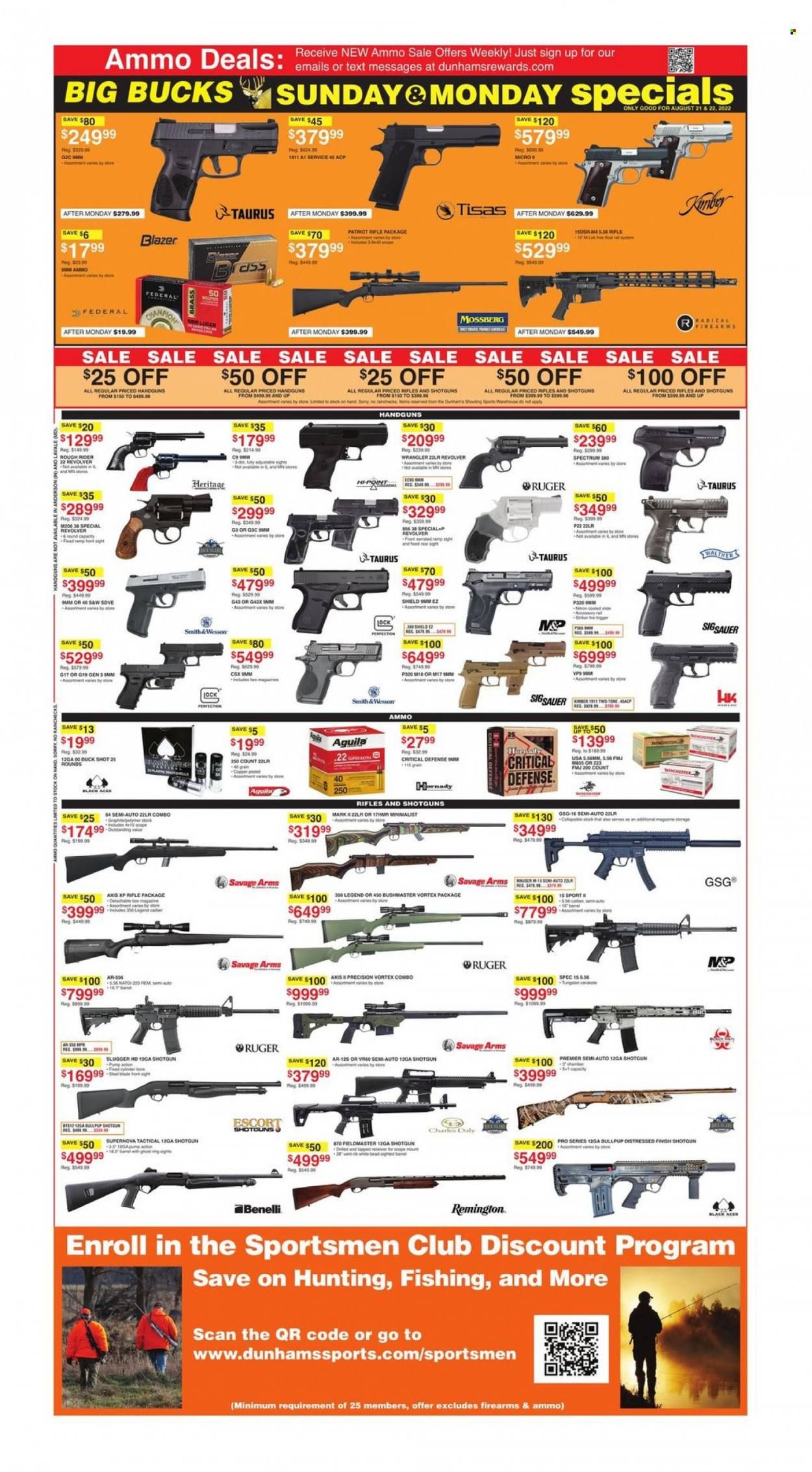 Dunham's Sports (KS) Weekly Ad Flyer Specials August 20 to August 25, 2022