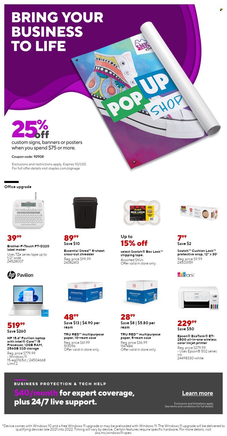 Staples Weekly Ad Flyer Specials August 21 to August 27, 2022