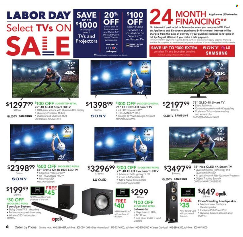 Nebraska Furniture Mart (IA, KS, NE, TX) Weekly Ad Flyer Specials August 17 to August 23, 2022