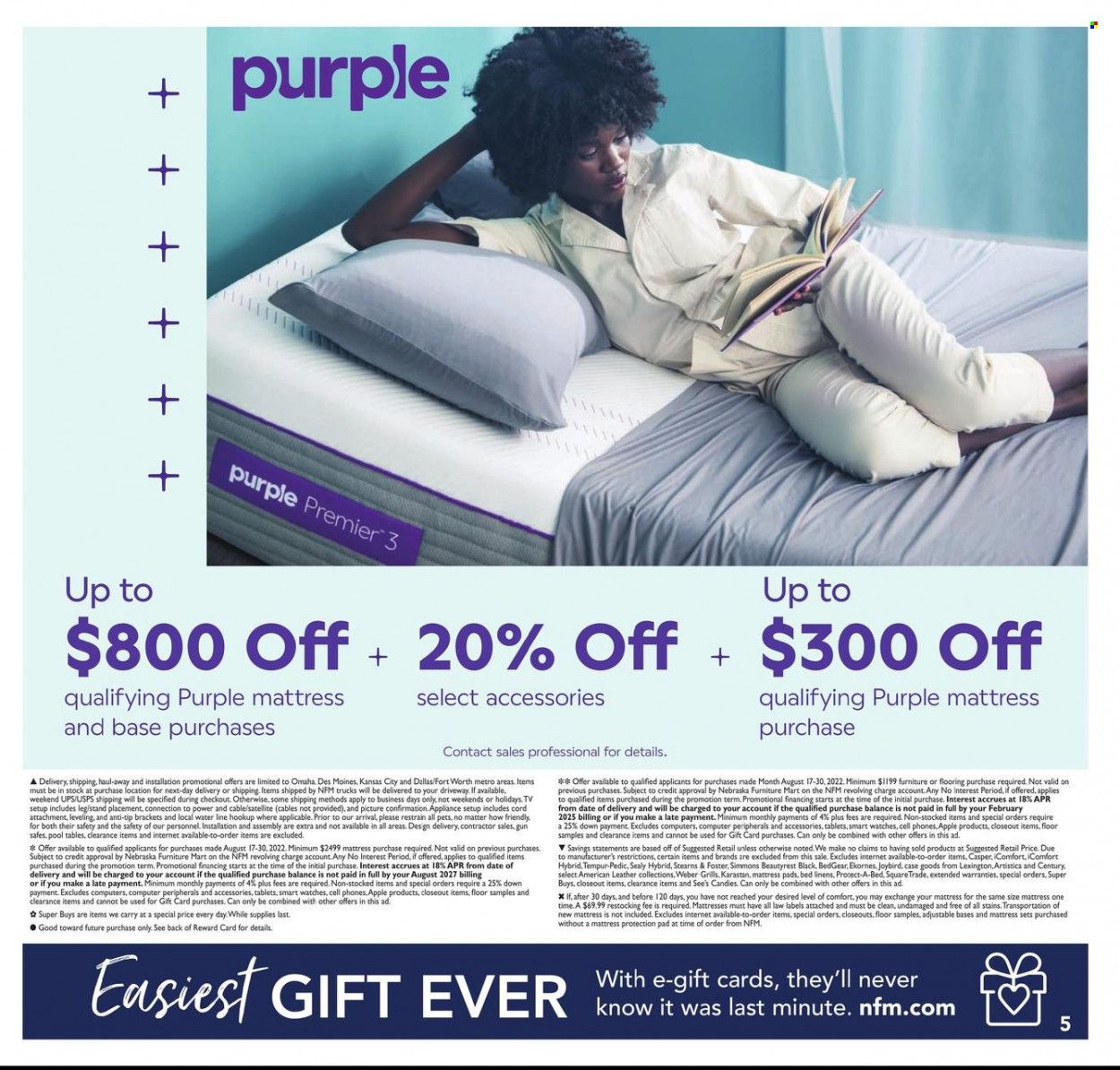 Nebraska Furniture Mart (IA, KS, NE, TX) Weekly Ad Flyer Specials August 17 to August 30, 2022
