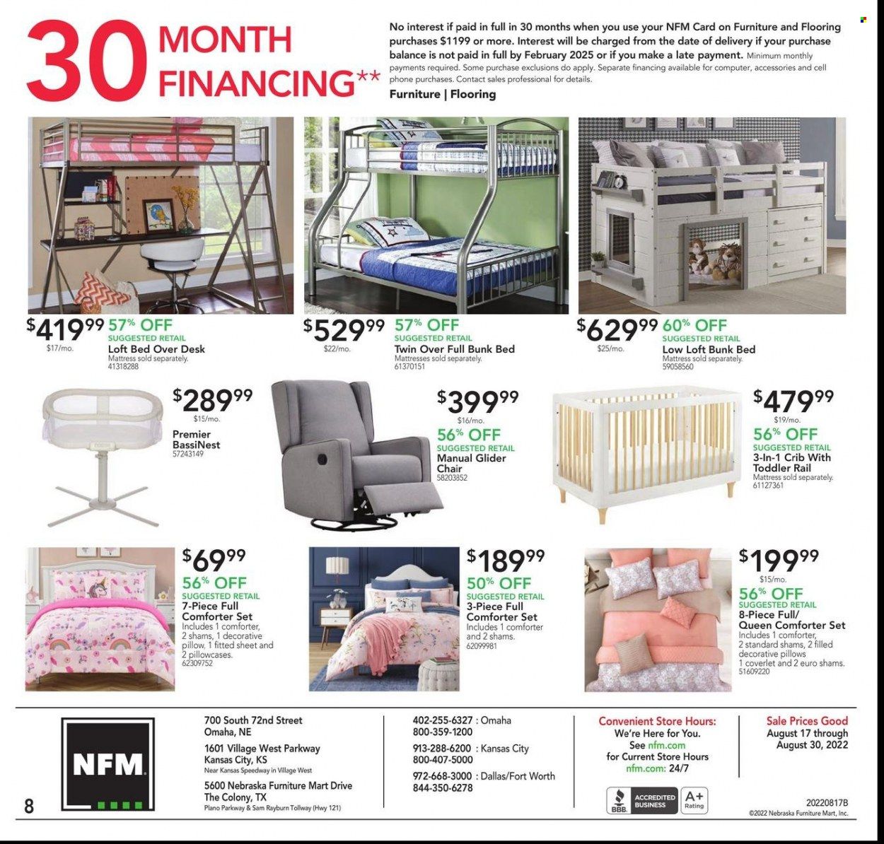 Nebraska Furniture Mart (IA, KS, NE, TX) Weekly Ad Flyer Specials August 17 to August 30, 2022