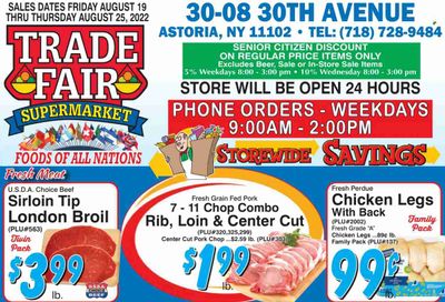 Trade Fair Supermarket (NY) Weekly Ad Flyer Specials August 19 to August 25, 2022