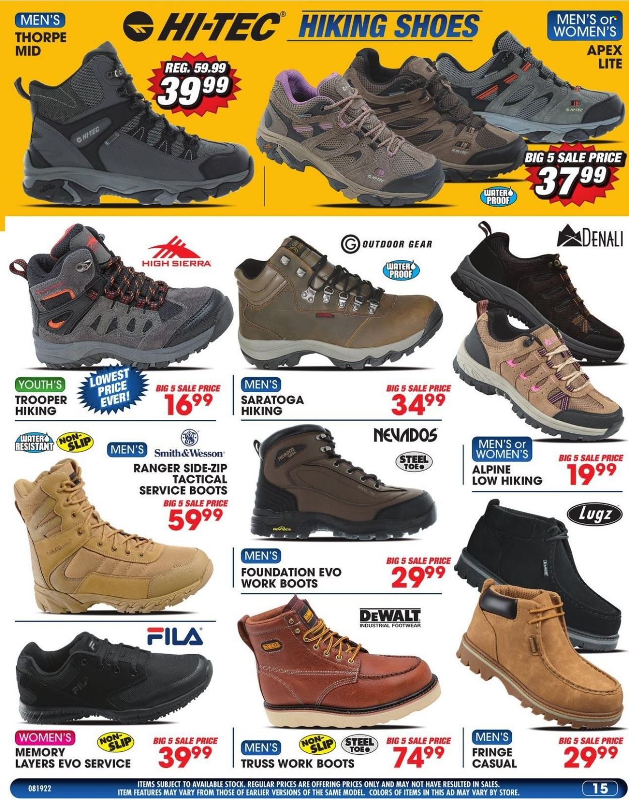 Big 5 (AZ, CA, CO, ID, NM, OR, UT, WA) Weekly Ad Flyer Specials August 19 to August 25, 2022