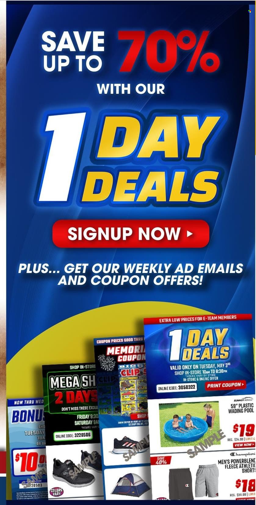 Big 5 (AZ, CA, CO, ID, NM, OR, UT, WA) Weekly Ad Flyer Specials August 19 to August 25, 2022