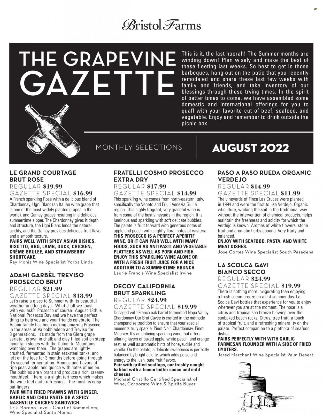 Bristol Farms (CA) Weekly Ad Flyer Specials August 3 to August 30, 2022