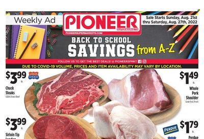 Pioneer Supermarkets (NJ, NY) Weekly Ad Flyer Specials August 21 to August 27, 2022