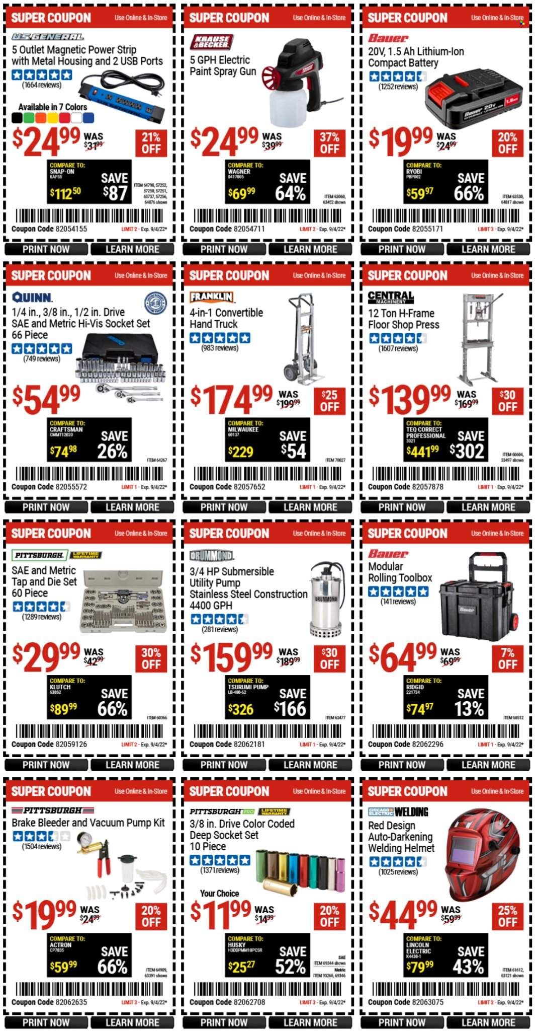 Harbor Freight Weekly Ad Flyer Specials August 22 to September 4, 2022