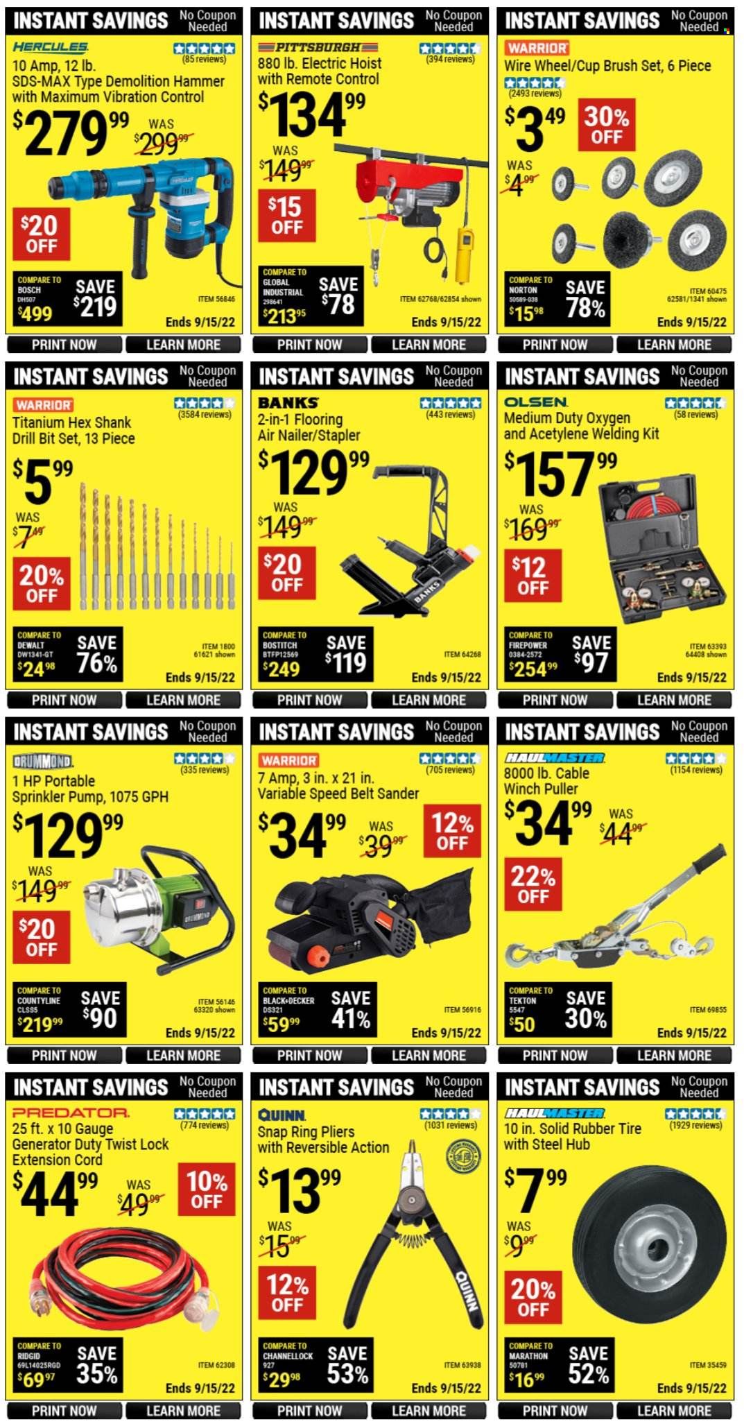 Harbor Freight Weekly Ad Flyer Specials August 22 to September 15, 2022