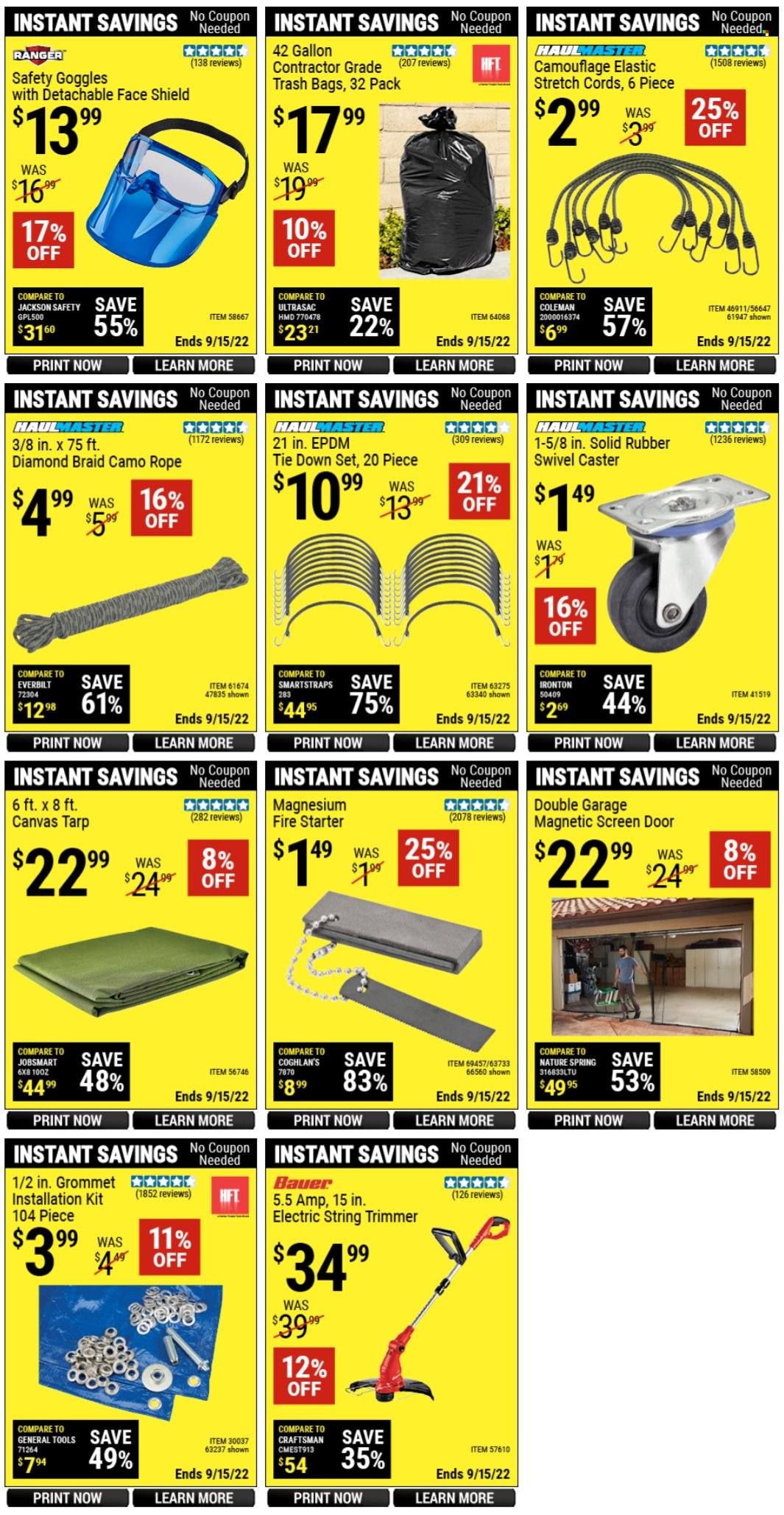 Harbor Freight Weekly Ad Flyer Specials August 22 to September 15, 2022
