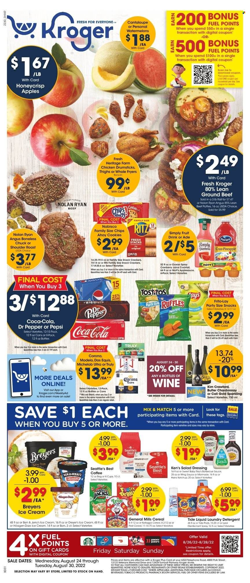 Kroger (GA, IL, LA, MI, OK, SC, TN, TX, VA) Weekly Ad Flyer Specials August 24 to August 30, 2022