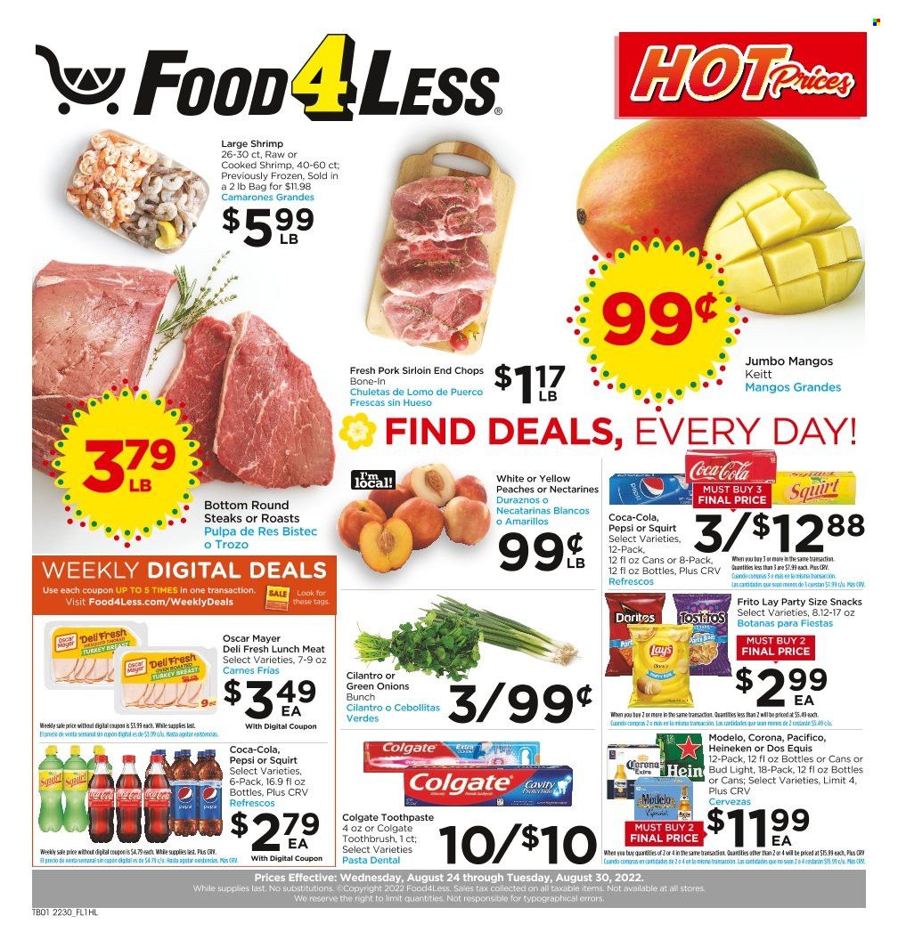 Food 4 Less (CA) Weekly Ad Flyer Specials August 24 to August 30, 2022