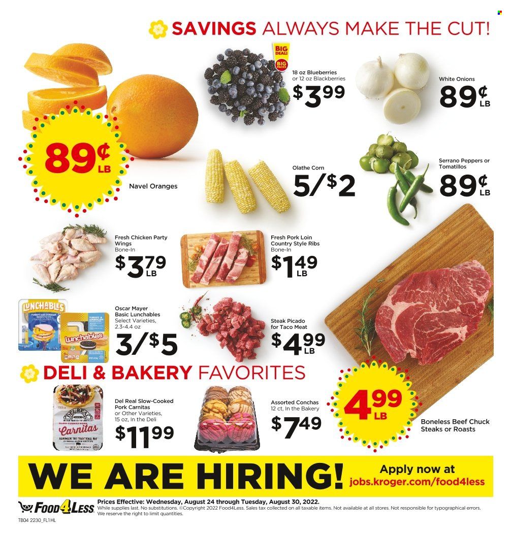 Food 4 Less (CA) Weekly Ad Flyer Specials August 24 to August 30, 2022