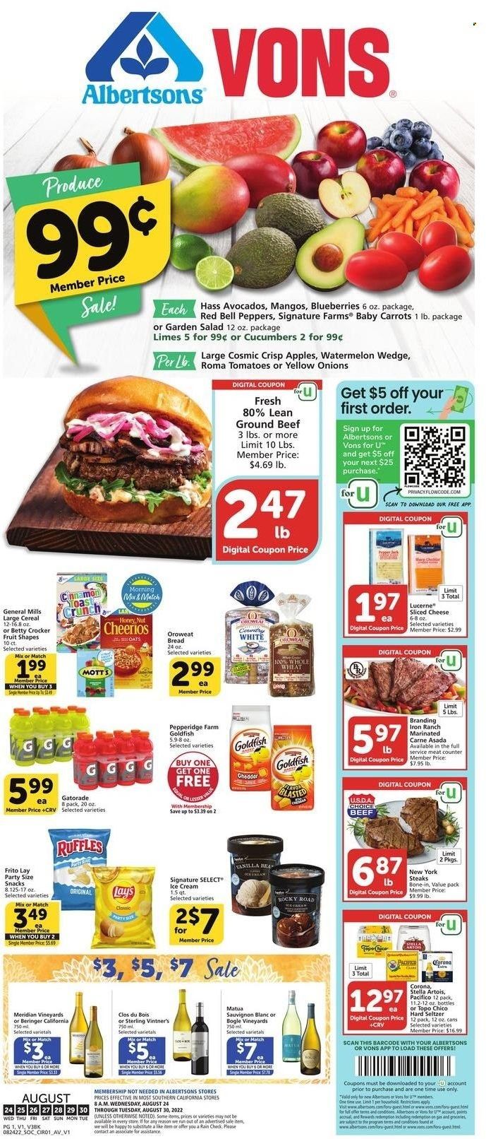 Albertsons (CA, ID, LA, MT, OR, TX, WA) Weekly Ad Flyer Specials August 24 to August 30, 2022